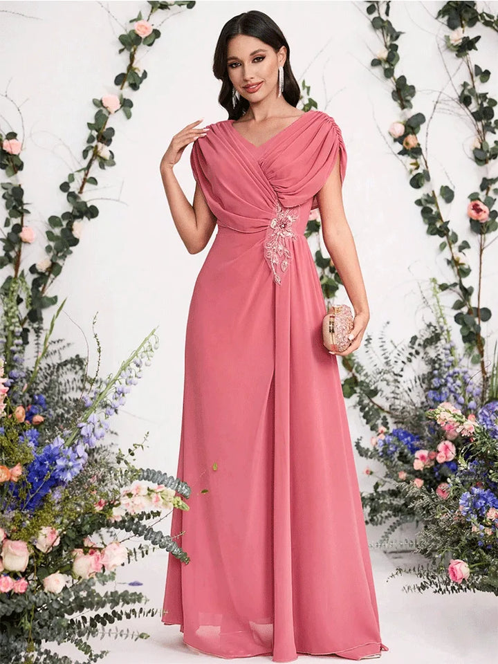 Gorgeous Chiffon Appliqué Bridesmaid Gown