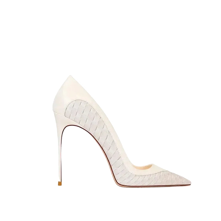 Stylish Leather Pointed Stiletto Pumps