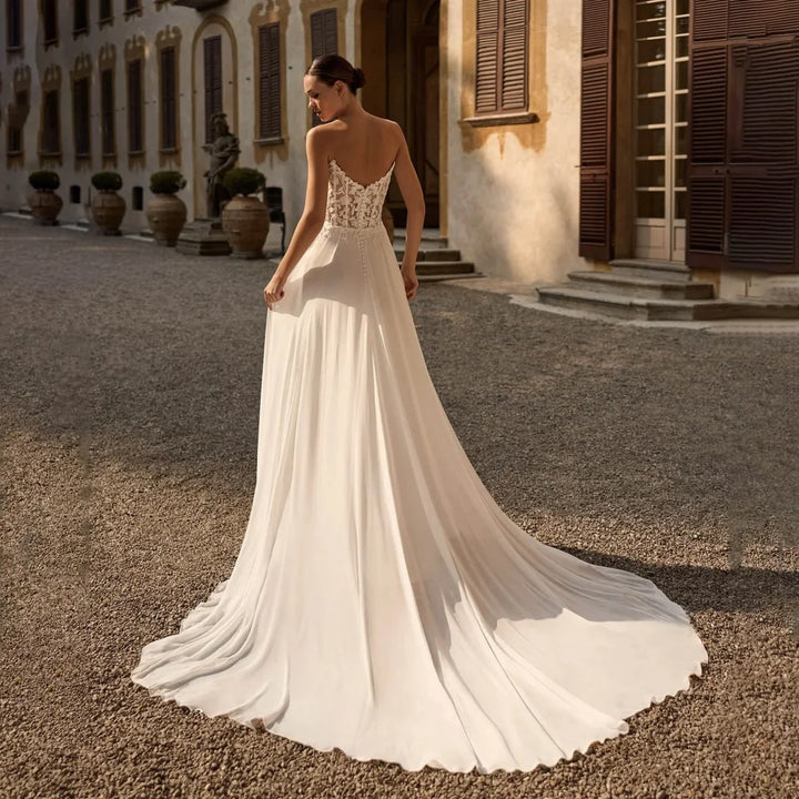 Classic High-Neck Fit Wedding Gown