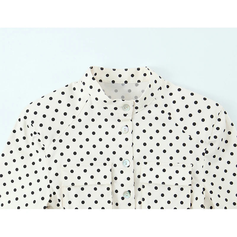 Stunning Polka Dots Crop Top
