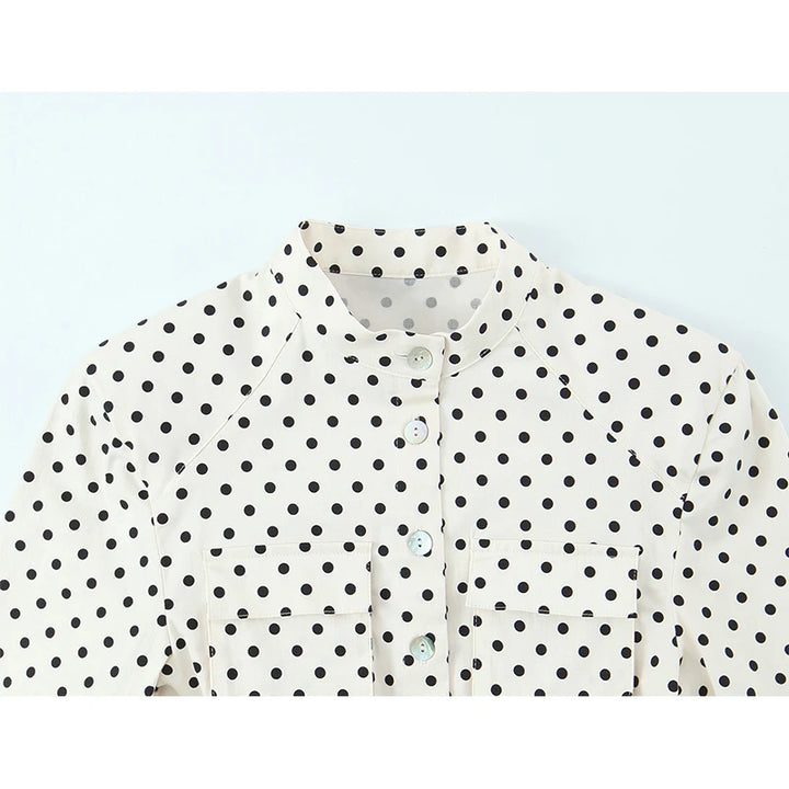 Stunning Polka Dots Crop Top