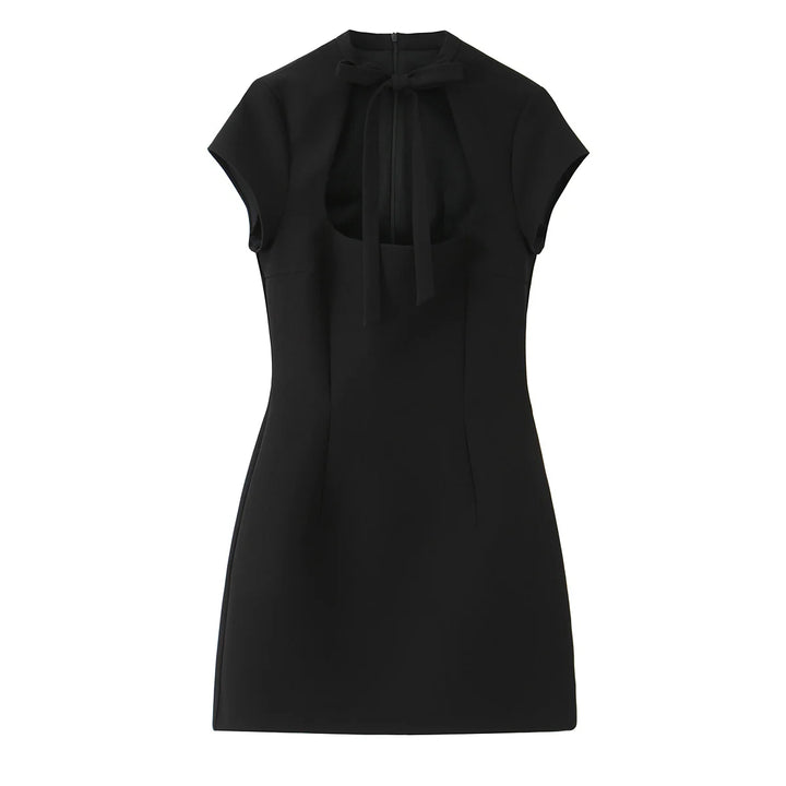 Light Luxury Bow-Tie Mini Dress