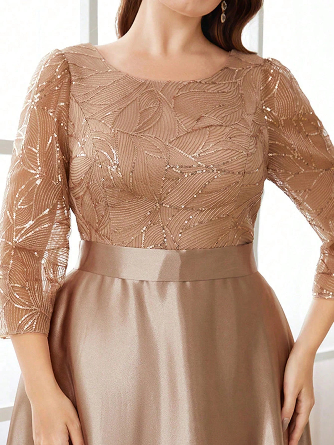 Alluring Satin Plus Size Formal Dress