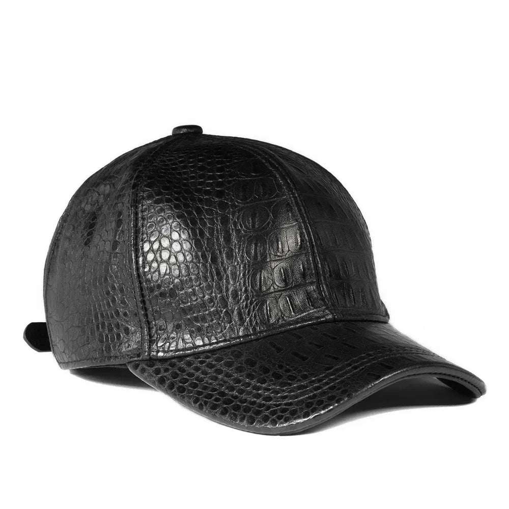 Stylish Duck Tongue Style Leather Cap