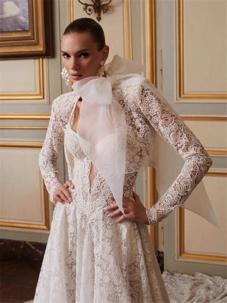 Elegant Bespoke A-Line Wedding Gown