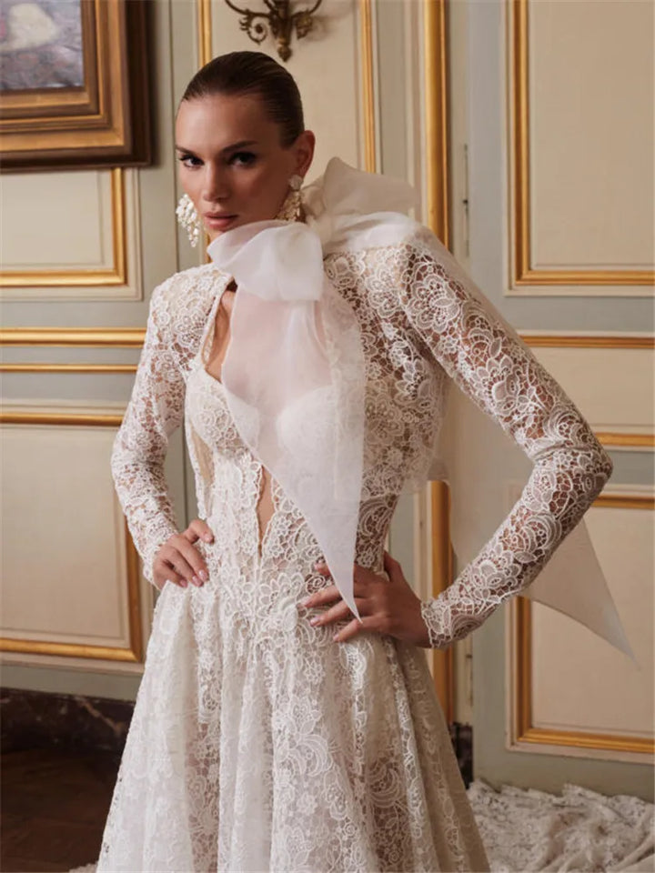 Elegant Bespoke A-Line Wedding Gown