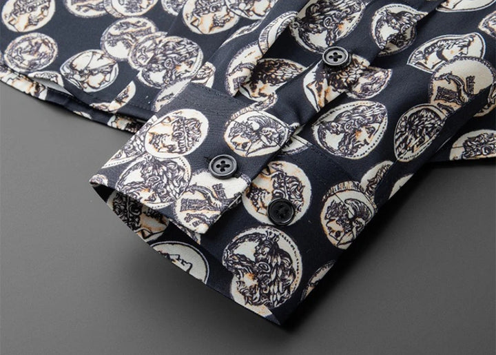 Elegant Retro Slim Fit Social Shirt