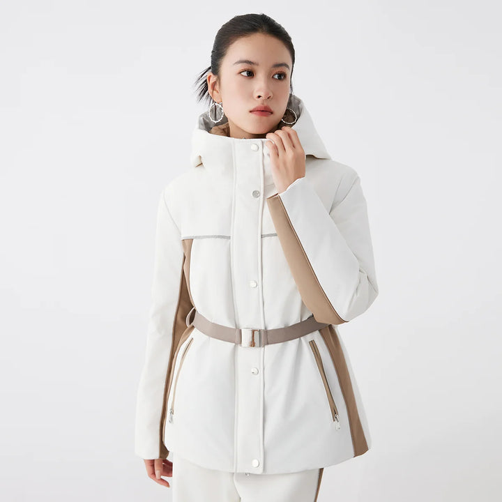 Stylish High-neck Goose Down Hooded