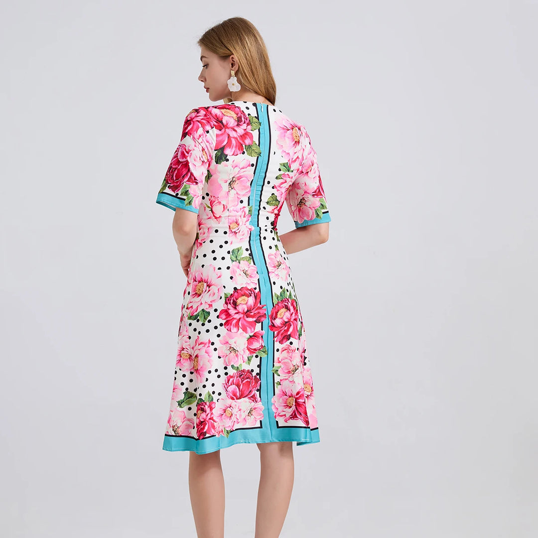 Elegant Short Sleeves Mini Dress