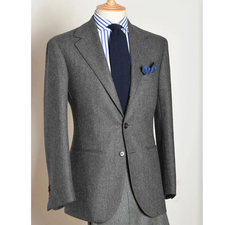 Stylish Korean Men's Herringbone Blazer