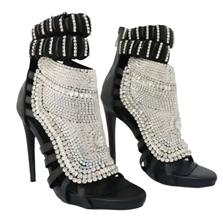 Rhinestones Ankle Strap Sandals