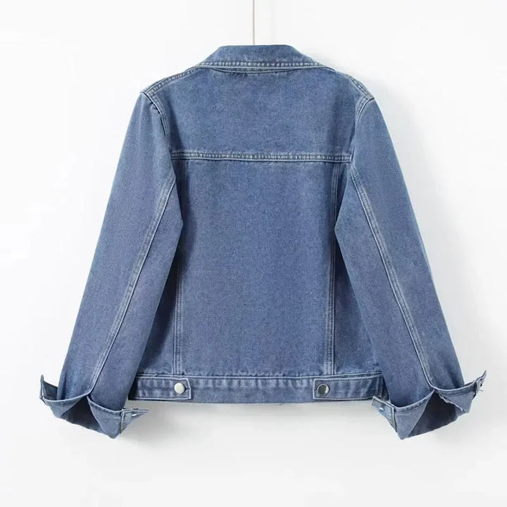 Elegant Big Pockets Classic Denim Coat