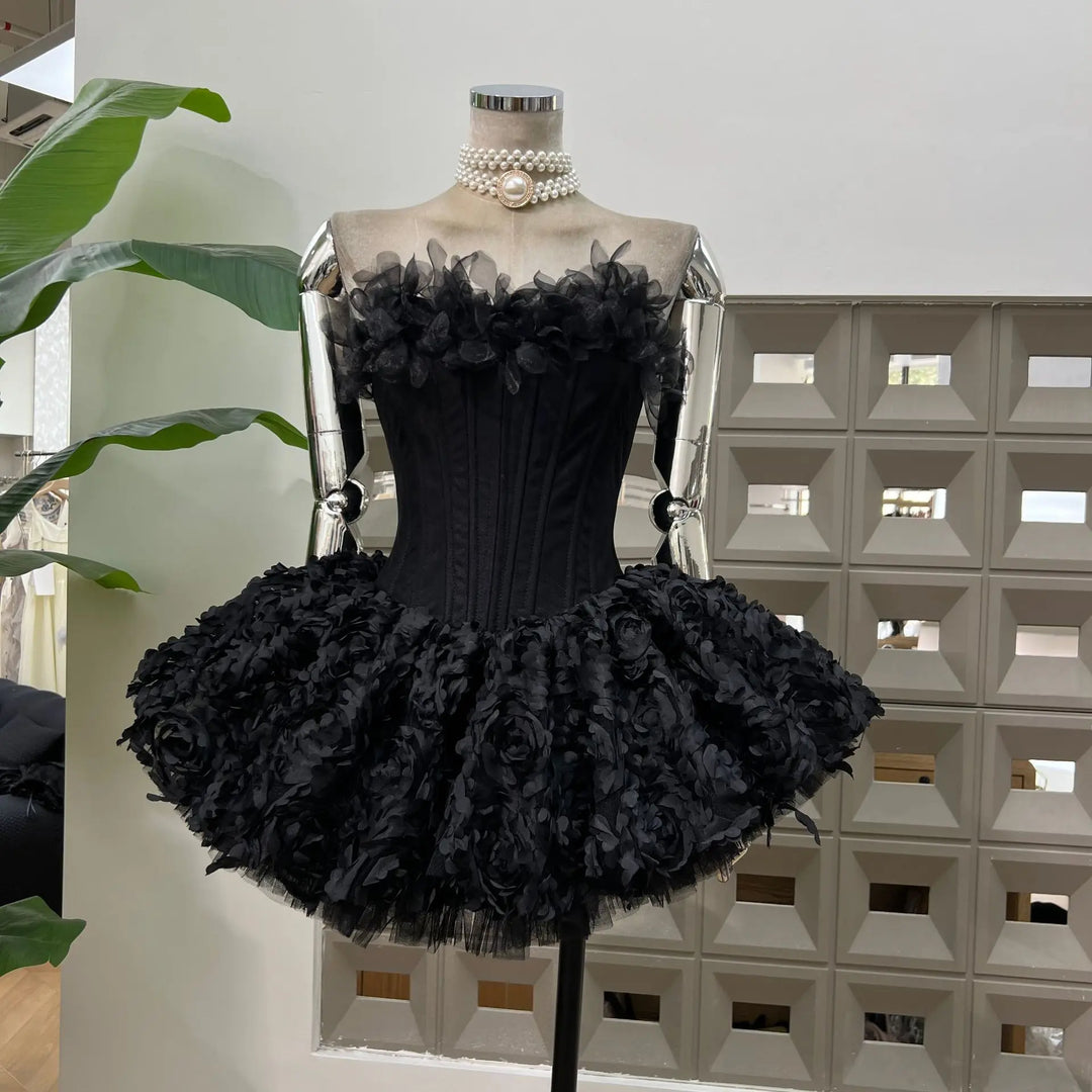 Alluring Floral Ruffle Mini Dress