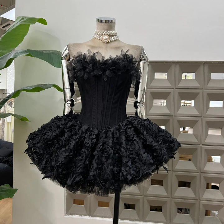Alluring Floral Ruffle Mini Dress