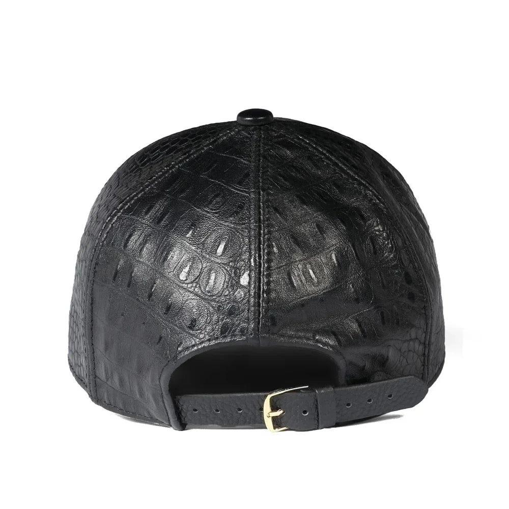 Stylish Duck Tongue Style Leather Cap