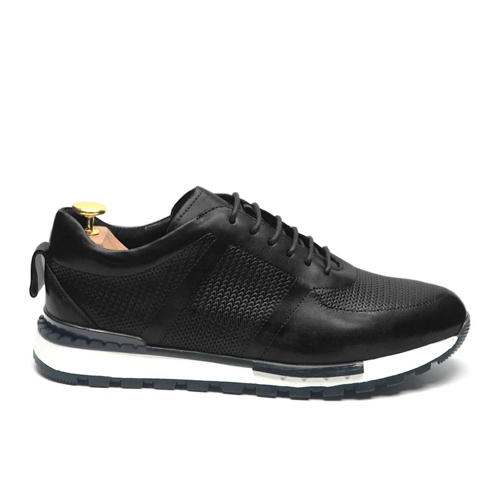 Exclusive Lace-Up Leather Sneakers