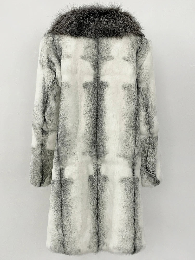 Refined Thick Fur Mid-length Coat