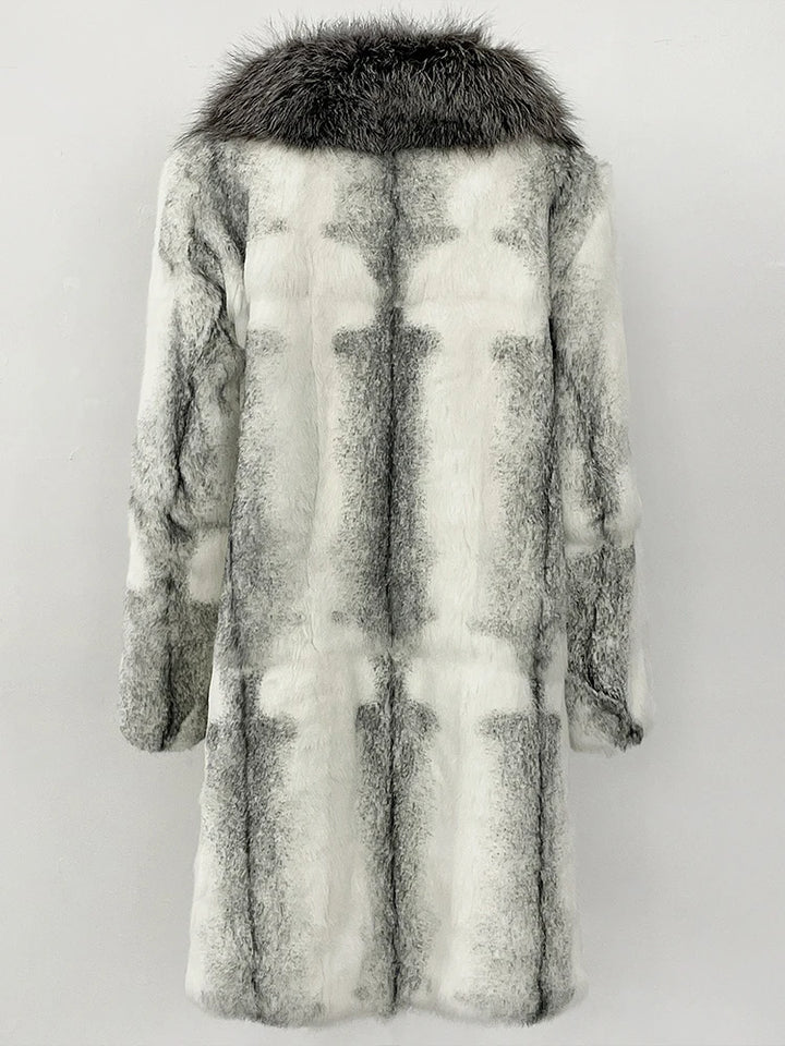 Refined Thick Fur Mid-length Coat