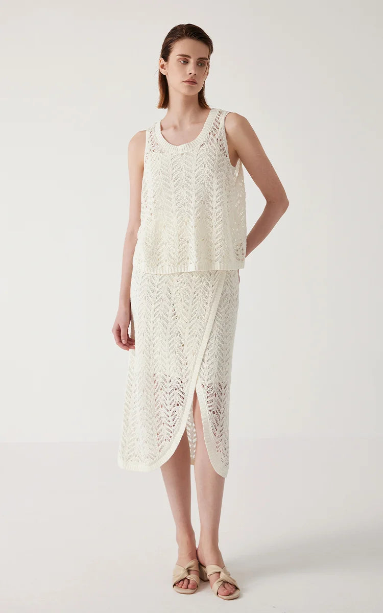 Elegant Linen Knit Tank Top
