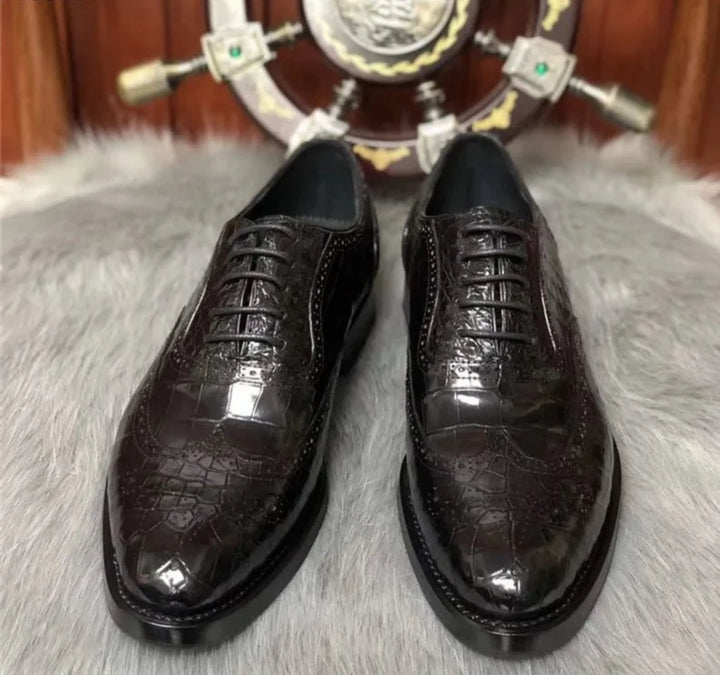 Handcrafted Round Toe Men's Brogue Shoes