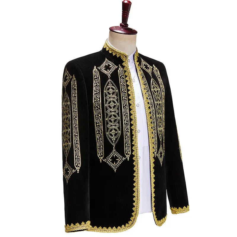 Antique Embroidered Slim Fit Blazer