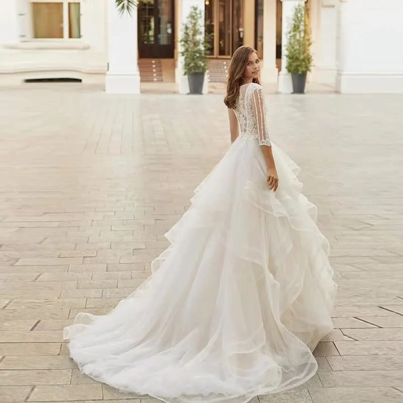 Experience The Elegance Illusion Wedding Dress