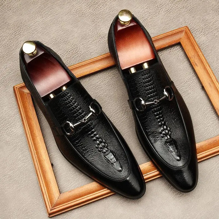 Opulent Embossed Leather Shoes