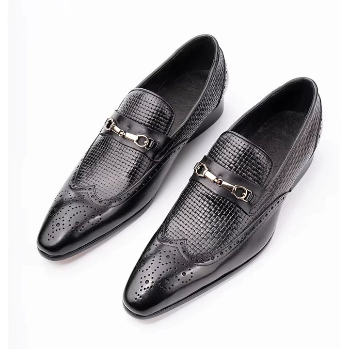 Minimalist Pointed Toe Leather Loafers