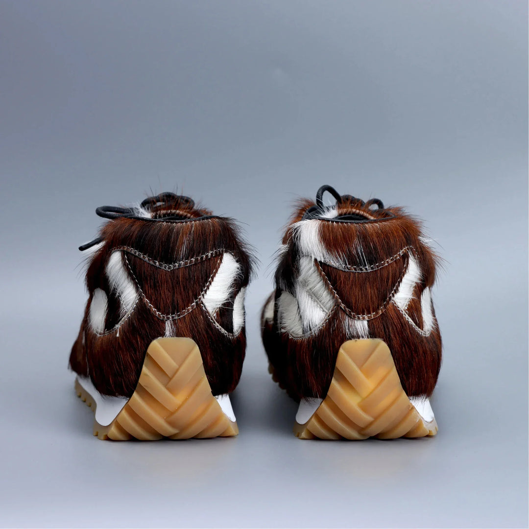 Luxury Low-top Natural Calf Hair Women's Sneakers