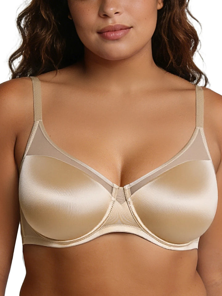 Seamless Lace Detail Push Up Bra