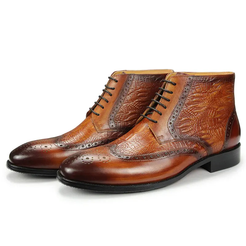 Comfortable Lace Up Black Leather Boots