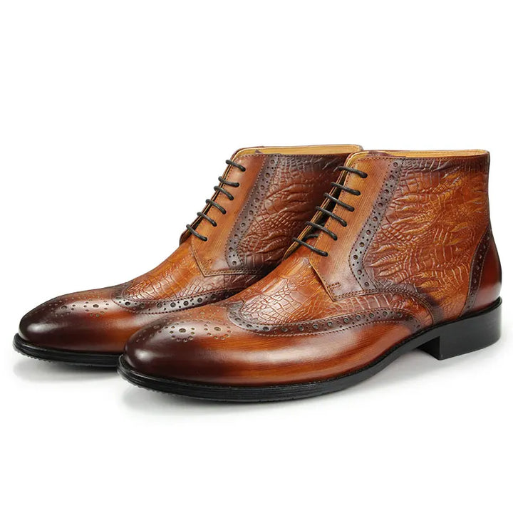 Comfortable Lace Up Black Leather Boots