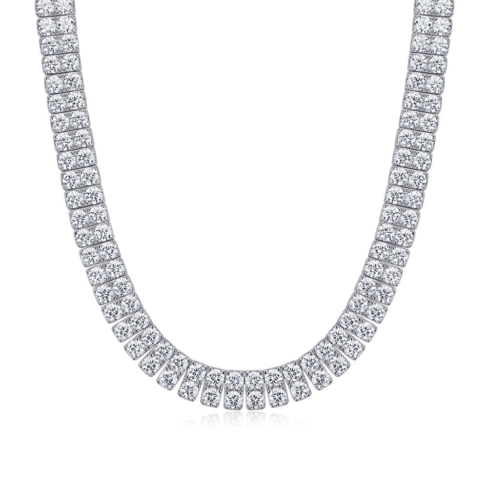 Fancy Moissanite Tennis Necklace