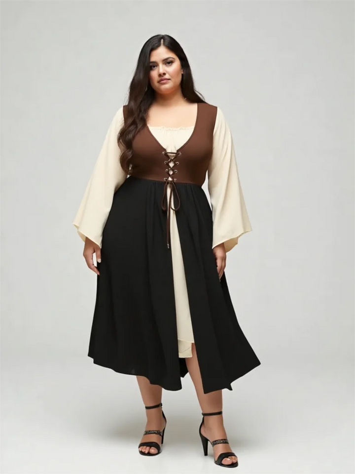 High-Class Flare Sleeves Formal Dress