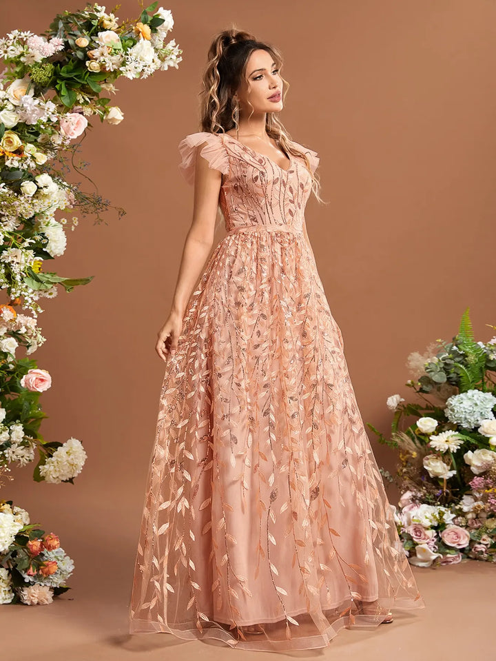 Charming Mesh Lace Casual Party Gown