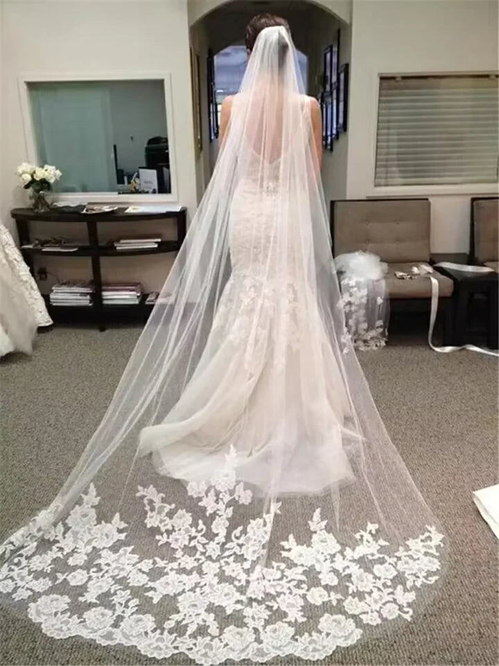 Elegant One-layer Cathedral Bridal Veil