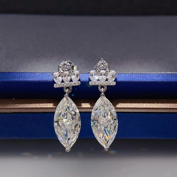 Elegant Marquise Cut Drop Earrings