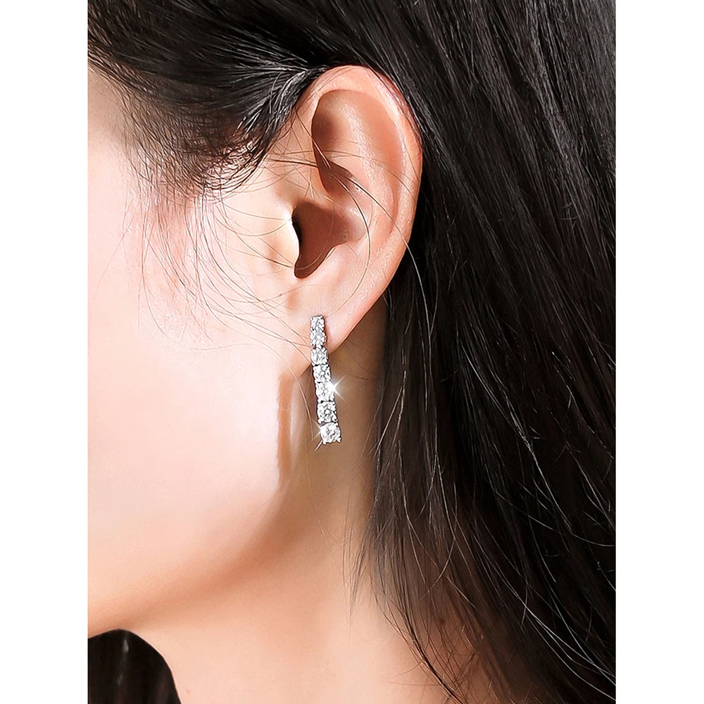 Sweet Moissanite Pendant Earrings