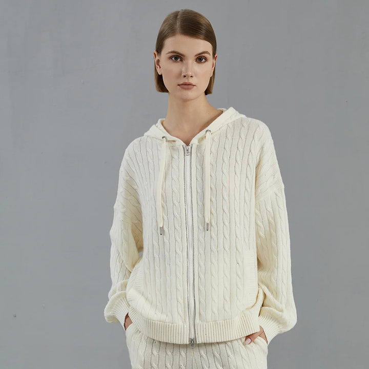 Luxurious Merino Wool Knit Hoodie