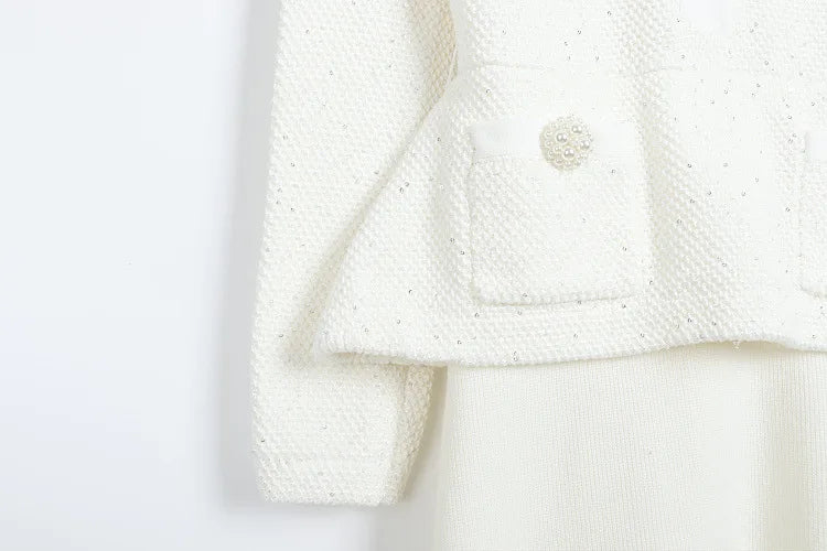 Refined Bow Knitted Commuter Dress
