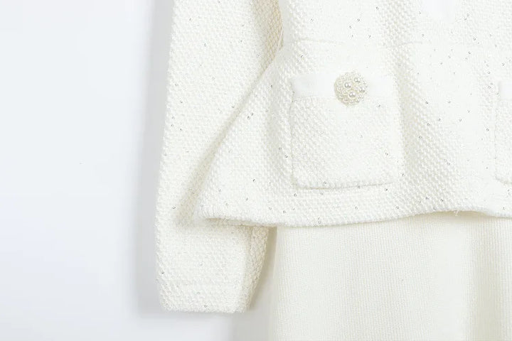 Refined Bow Knitted Commuter Dress