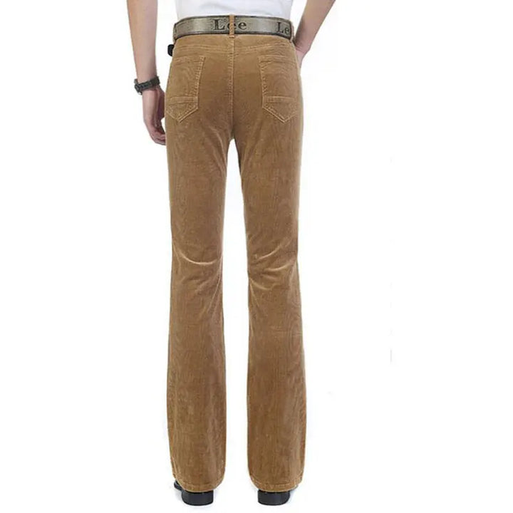 Stretchable Corduroy Bell-Bottom Trousers