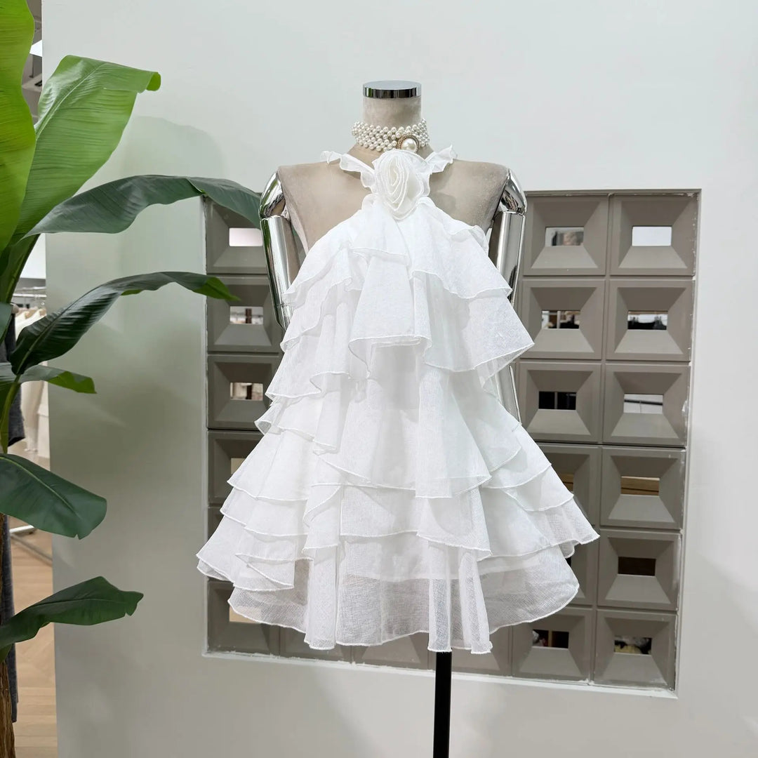 Enchanting Tiered Chiffon Mini Dress