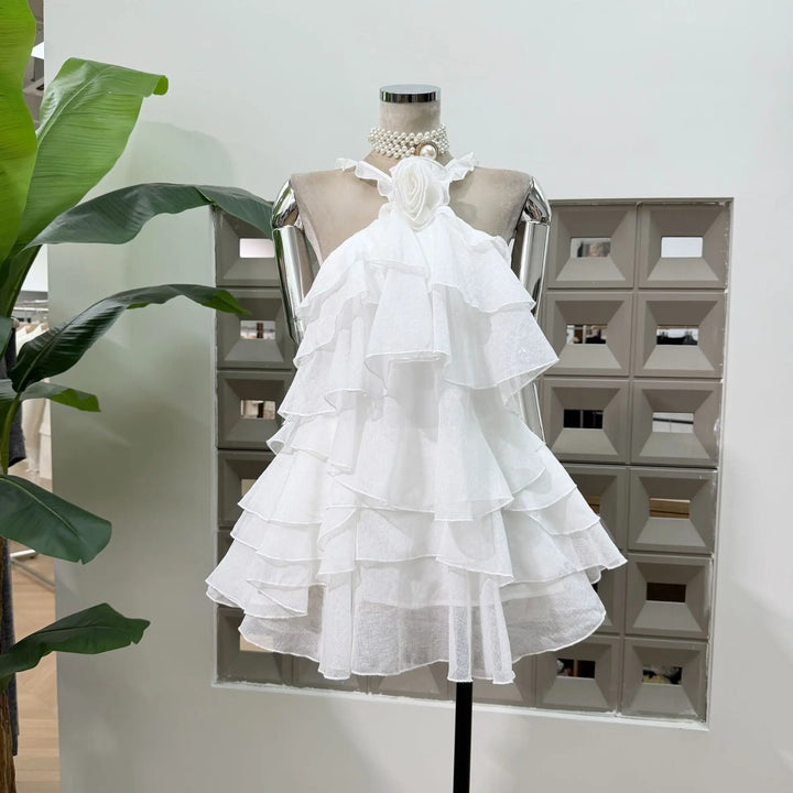Enchanting Tiered Chiffon Mini Dress