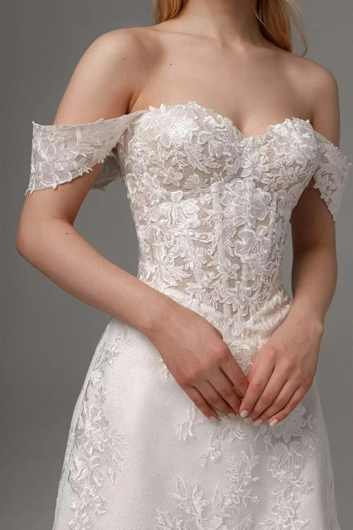 Sophisticated A-Line Short Wedding Dress