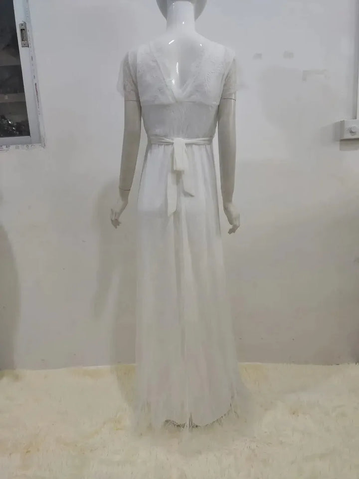 Gorgeous White Lace Maternity Dress