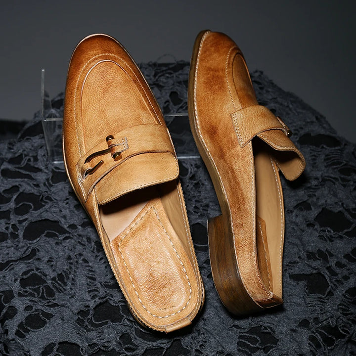 Italian Calfskin Pointed-Toe Mules