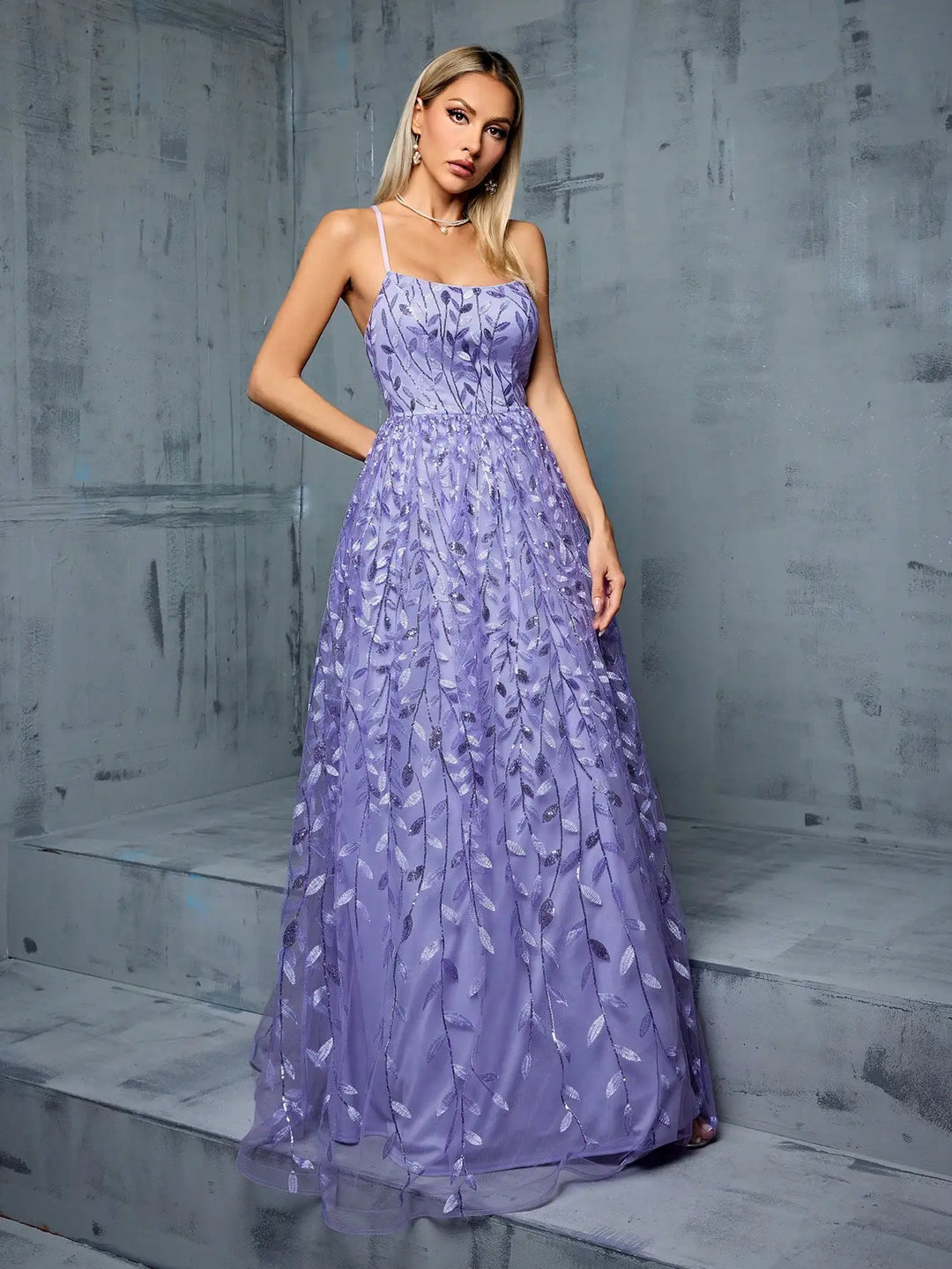 Refined Splicing Cross Band Party Gown
