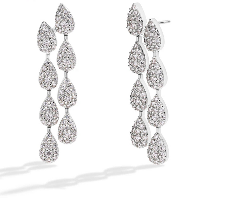 Fancy Lab Diamond Moissanite Drop Earrings