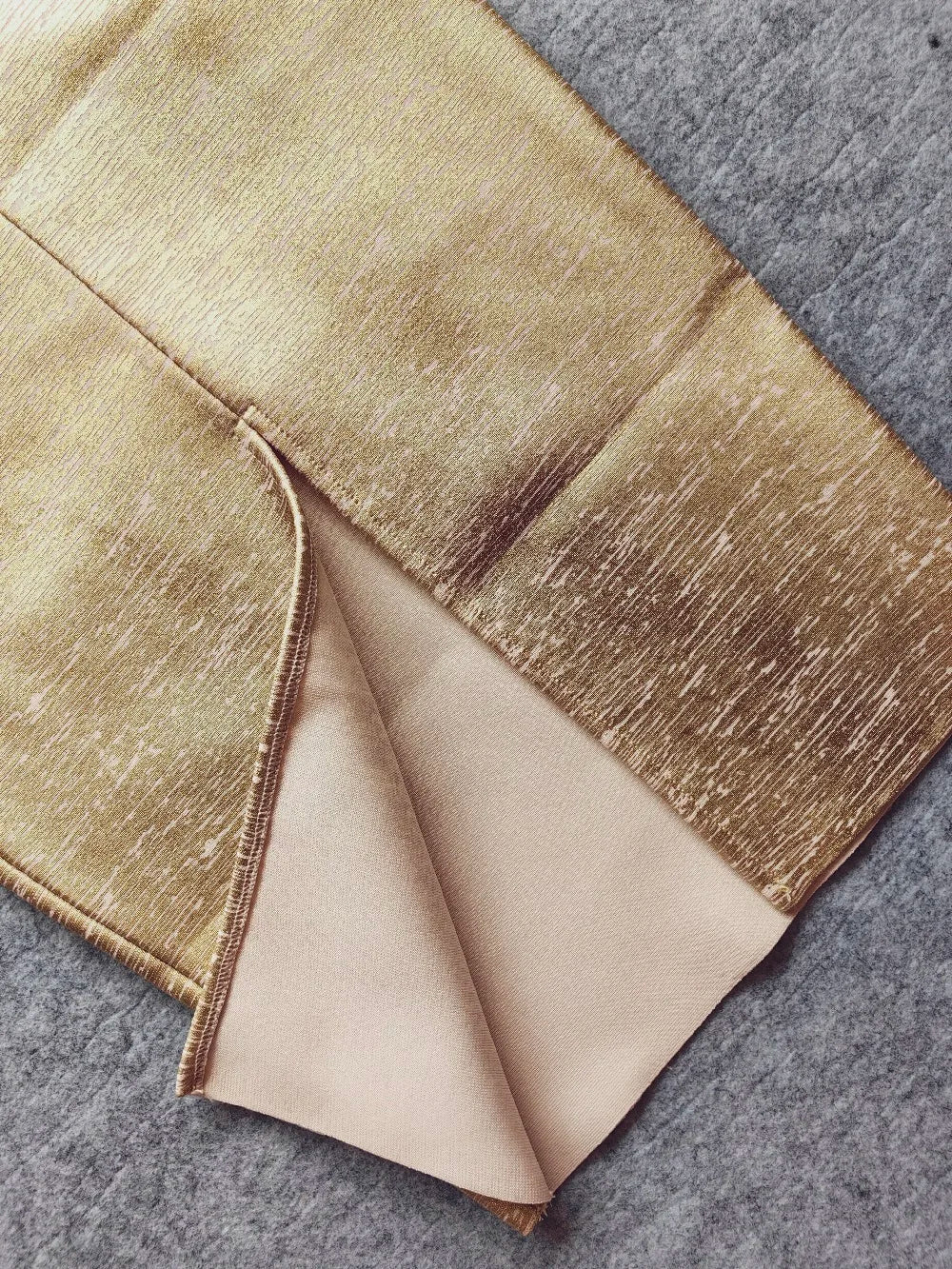 Luxurious Gold Metallic Bodycon Dress